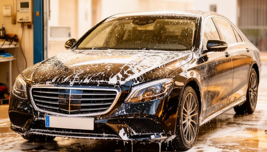 Coche limpio y brillante tras un lavado profesional en Sevilla con acabado premium